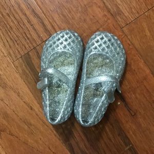 Girls silver jellies